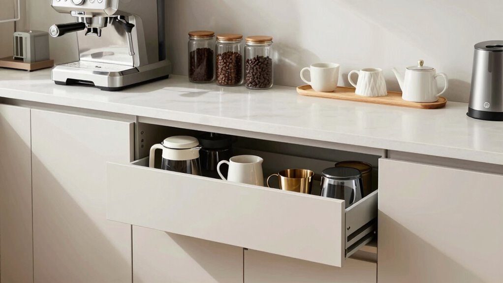 organized fresh maintained coffee space