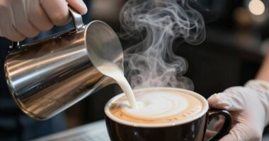 oversteaming milk damages quality