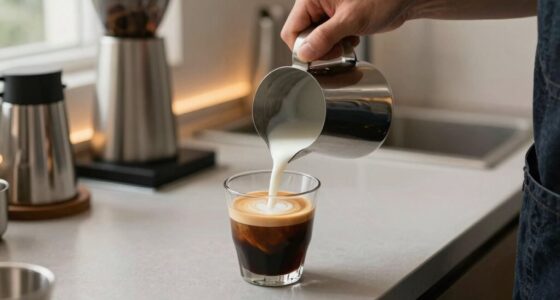 practice milk with coffee