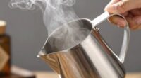 steaming easier with pitcher angle