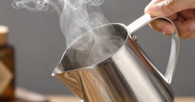 steaming easier with pitcher angle