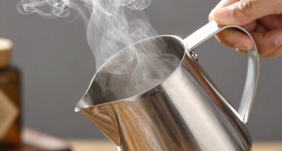 steaming easier with pitcher angle