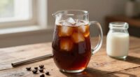 summer iced coffee setup
