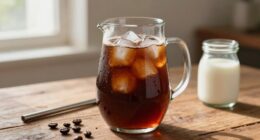 summer iced coffee setup