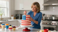 Martha Stewart Serves Huge American Flag Cake with 250 Pieces for Founding Father-Themed Party