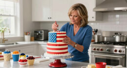 Martha Stewart Serves Huge American Flag Cake with 250 Pieces for Founding Father-Themed Party