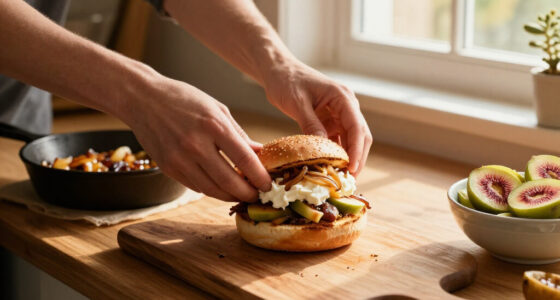 Hamburger Con Fichi, Stracciatella E Cipolle Caramellate