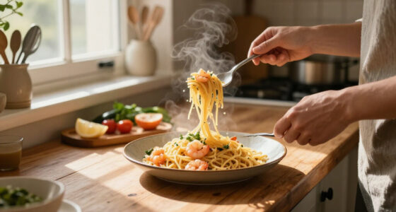 Pasta Con Scampi E «Ferfelloni»