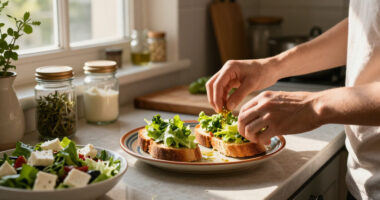 Bruschette Di Lattuga Con Insalata Alla Greca