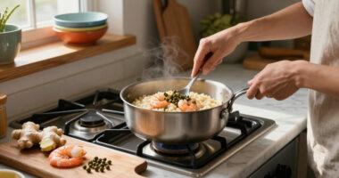 Risotto Con Gamberi, Zenzero E Capperi
