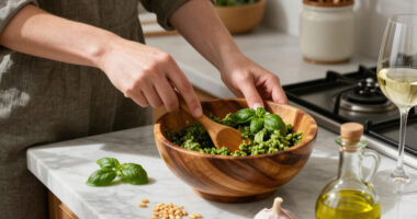 Trofie Al Pesto Di Sedano