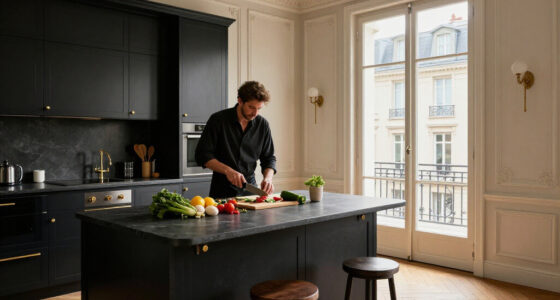 This Haussmannian Apartment Hadn’t Been Renovated Since The 1970S — Now Its Black Kitchen Gives The Small Space A New Identity