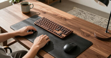 Walnut And Leather Meet At The Seams Of Eureka Ergonomic’s Arundel Collection